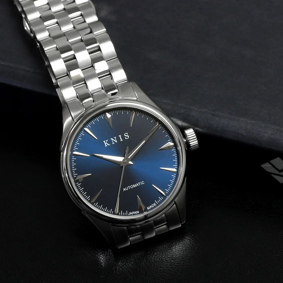 KNIS Automatic Sunray Dial Deep Blue 38 mm