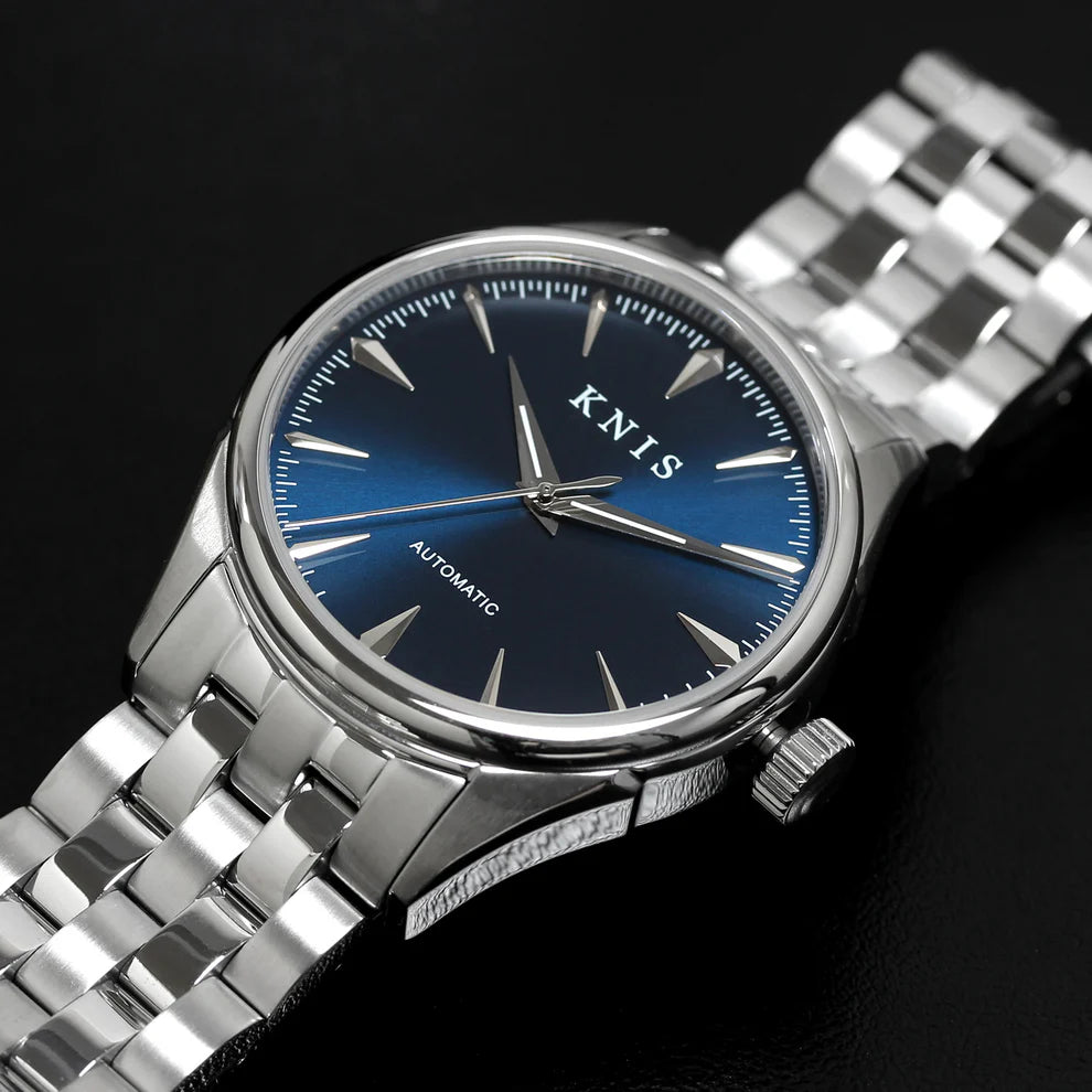KNIS Automatic Sunray Dial Deep Blue 38 mm