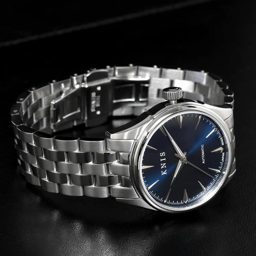 KNIS Automatic Sunray Dial Deep Blue 38 mm