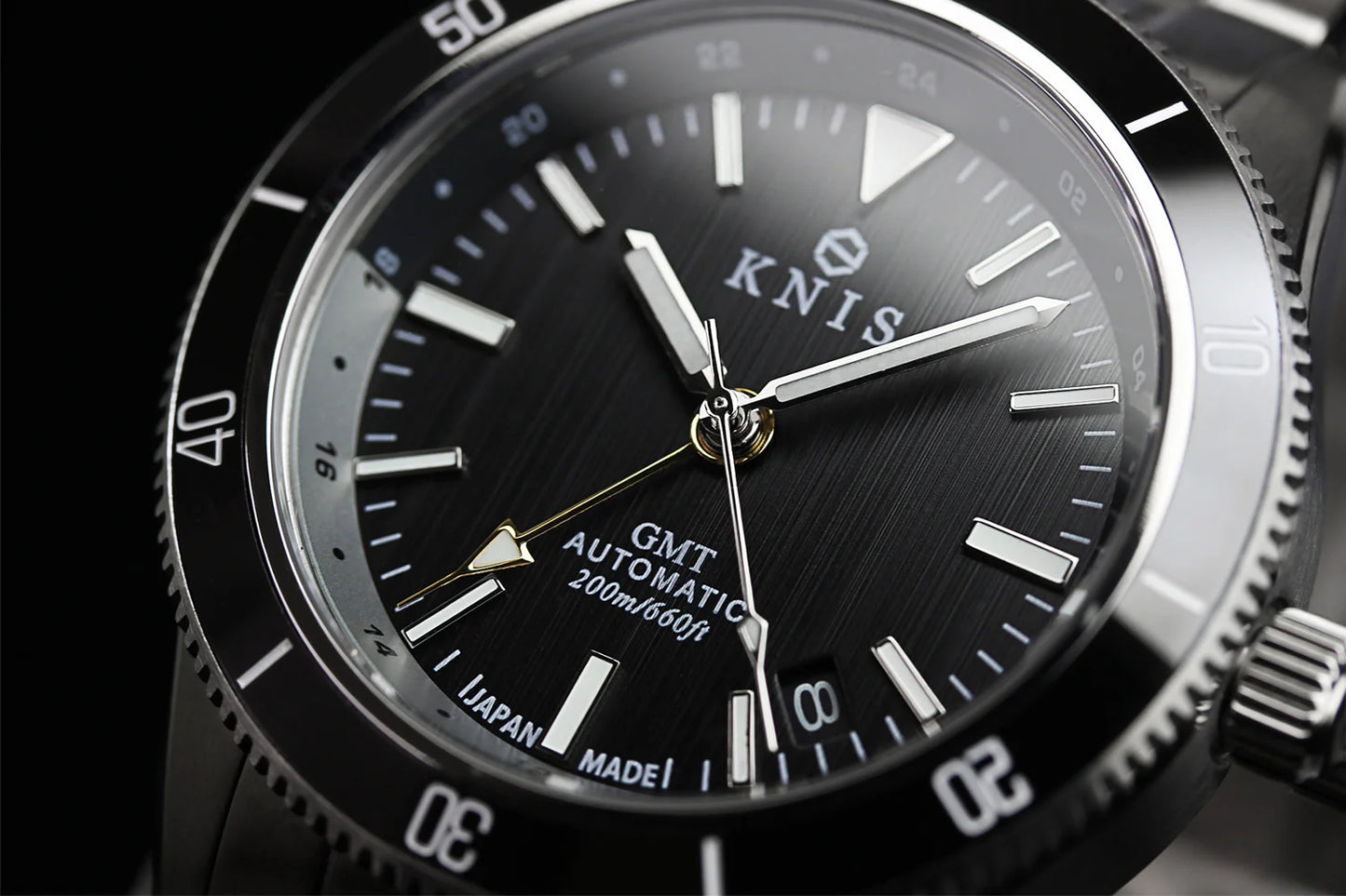 KNIS GMT Automatic Diver 40 mm Black