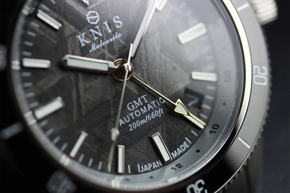 KNIS Meteorite GMT Automatic Diver 40 mm Black – Muonionalusta Meteorite
