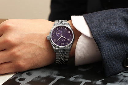 KNIS Automatik KODOU Small Seconds mit lila Zifferblatt 38 mm