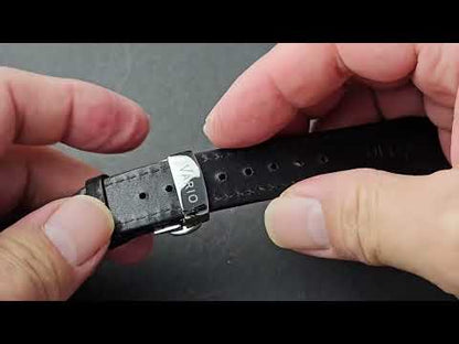 VARIO VERSA Reversible Dual Time Silver-Black Enamel Watch