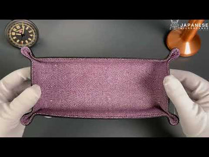 Plateau exclusif pour montres et bijoux – Pièces uniques fabriquées à la main à partir de tissus de kimonos japonais originaux, modèle Lila Moments 24 x 12