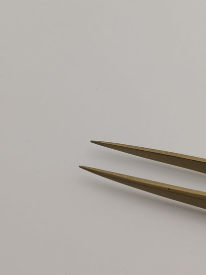 ANEX No.222 Brass Tweezers 140 mm, Anti-magnetic – Scratch-resistant for Batteries and Movement Parts | Made in Japan (Tsubame-Sanjo)