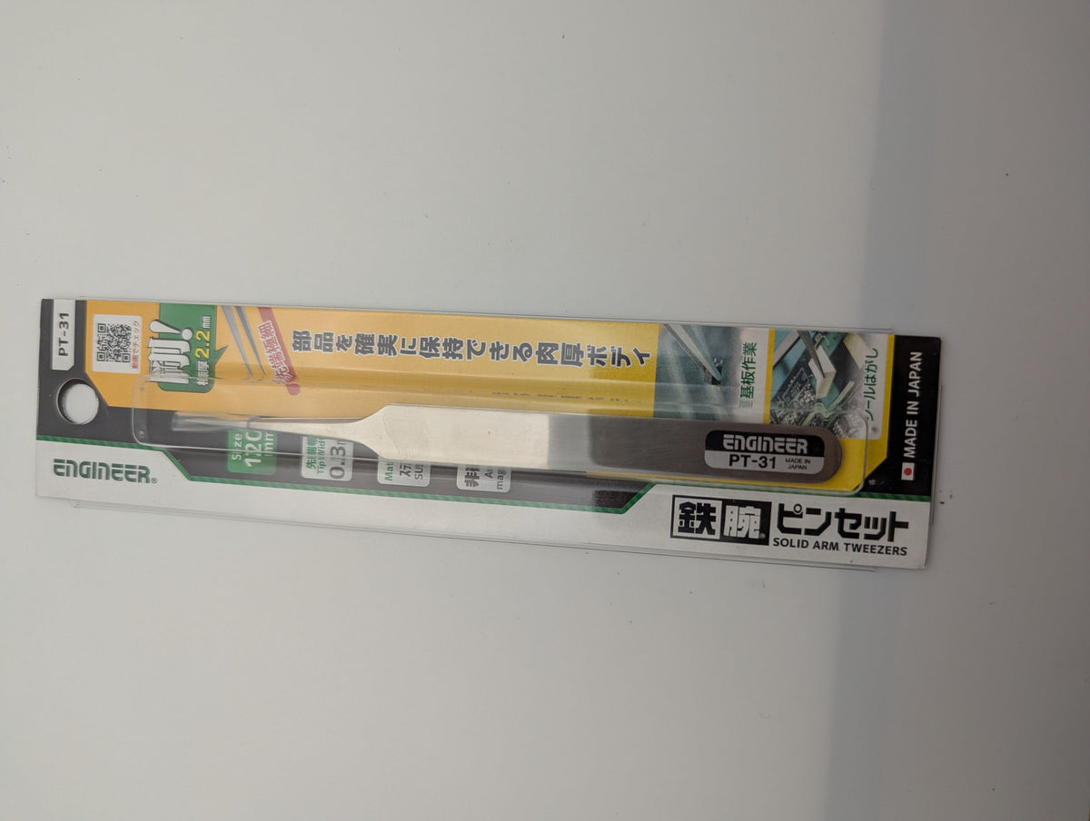 ENGINEER PT-31 "Tetsuwan" Precision Tweezers 0.3 mm - Super Fine Tip | Made in Japan