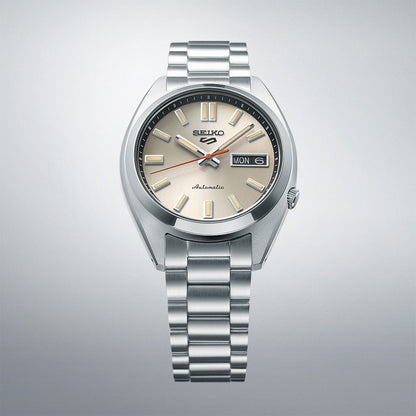 Seiko 5 Sports SRPK91K1 Automatik – SNXS-Reissue, Champagner/Sandbeige Sonnenschliff