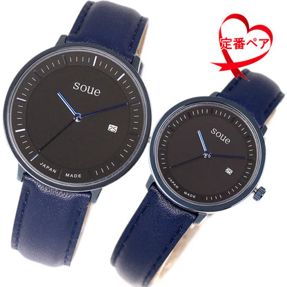 Soue A Basics Blau x Schwarz x Blau Leder, Damen 30 mm