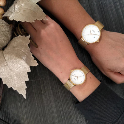 Soue A Basics Rosegold x Weiß x Rosegold Damen 30 mm