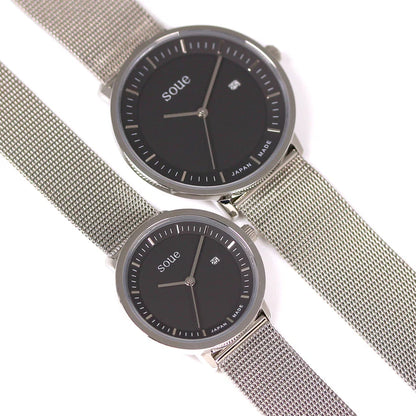 Soue A Basics Silber x Schwarz x Silber Milanaise, Damenmodell, 30 mm