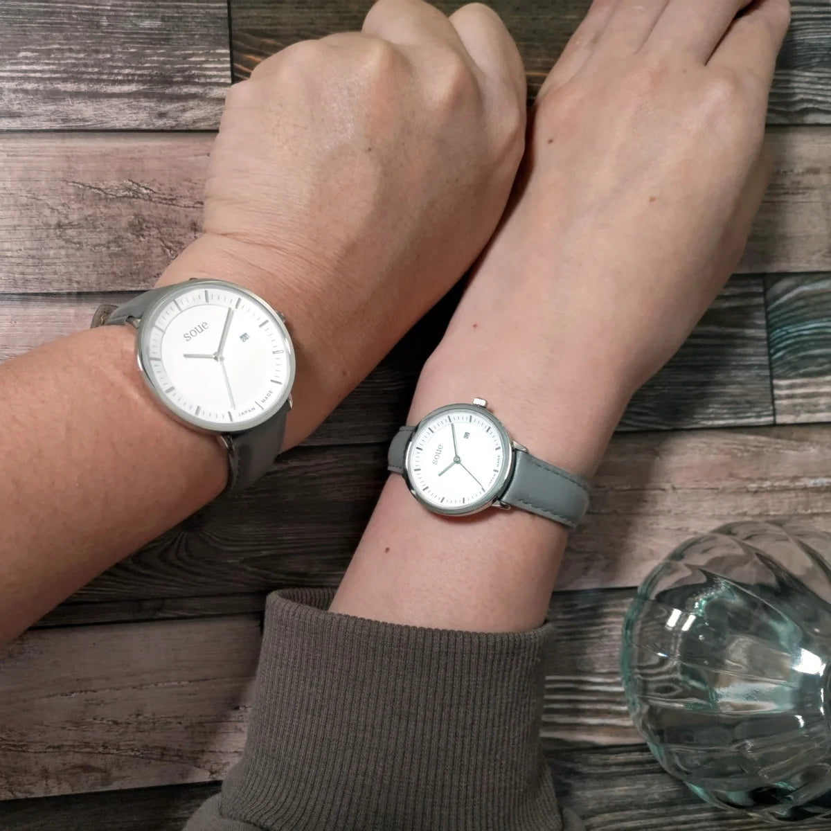 Soue A Basics Silber x Weißes Zifferblatt x Grau, Herren 38 mm