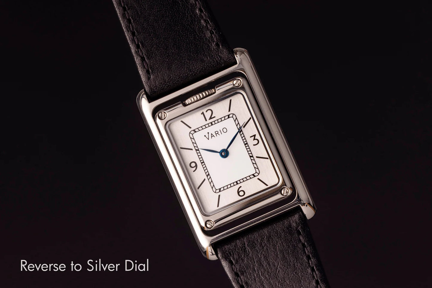 VARIO VERSA Reversible Dual Time Silver-White MoP Watch