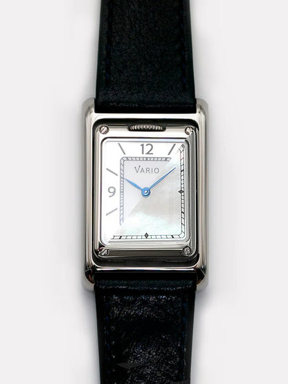 VARIO VERSA Reversible Dual Time Silver-White MoP Watch