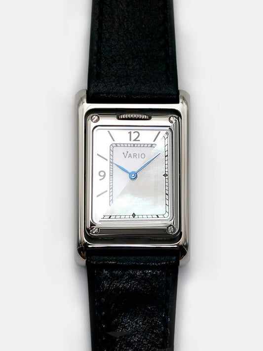 VARIO VERSA Reversible Dual Time Silver-White MoP Watch