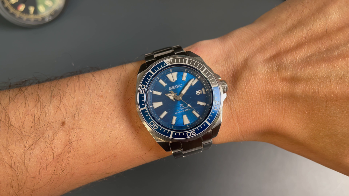 Seiko Prospex Samurai „Save the Ocean" Special Edition SRPD23K1 – Automatik Diver's 200 m, gebraucht, Box & Garantiekarte (blanko)