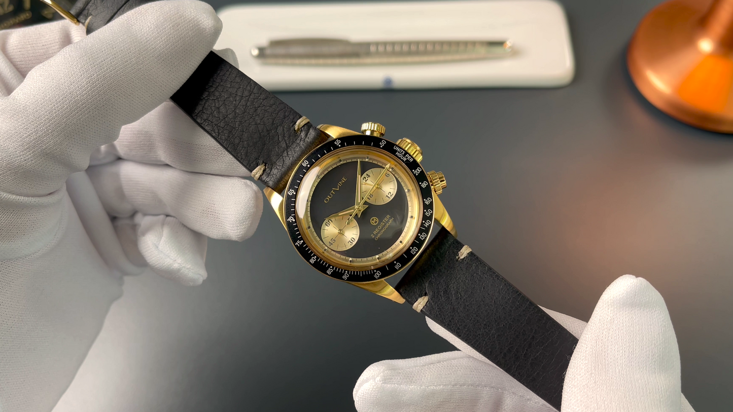 Outline 2 Register Chrono Series I TiCTAC 40th Anniversary (Sonderedition) - Set inkl. Lederarmband