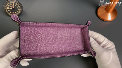 Plateau exclusif pour montres et bijoux – Pièces uniques fabriquées à la main à partir de tissus de kimonos japonais originaux, modèle Lila Moments 24 x 12