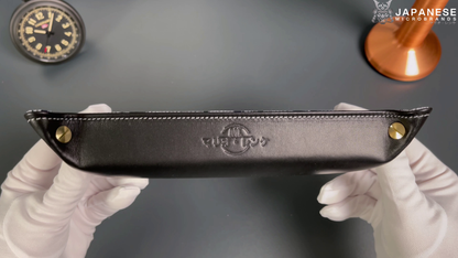 Plateau exclusif pour montres et bijoux – Pièces uniques fabriquées à la main à partir de tissus de kimonos japonais originaux, motif Branches du Japon bleu et blanc 24 x 12