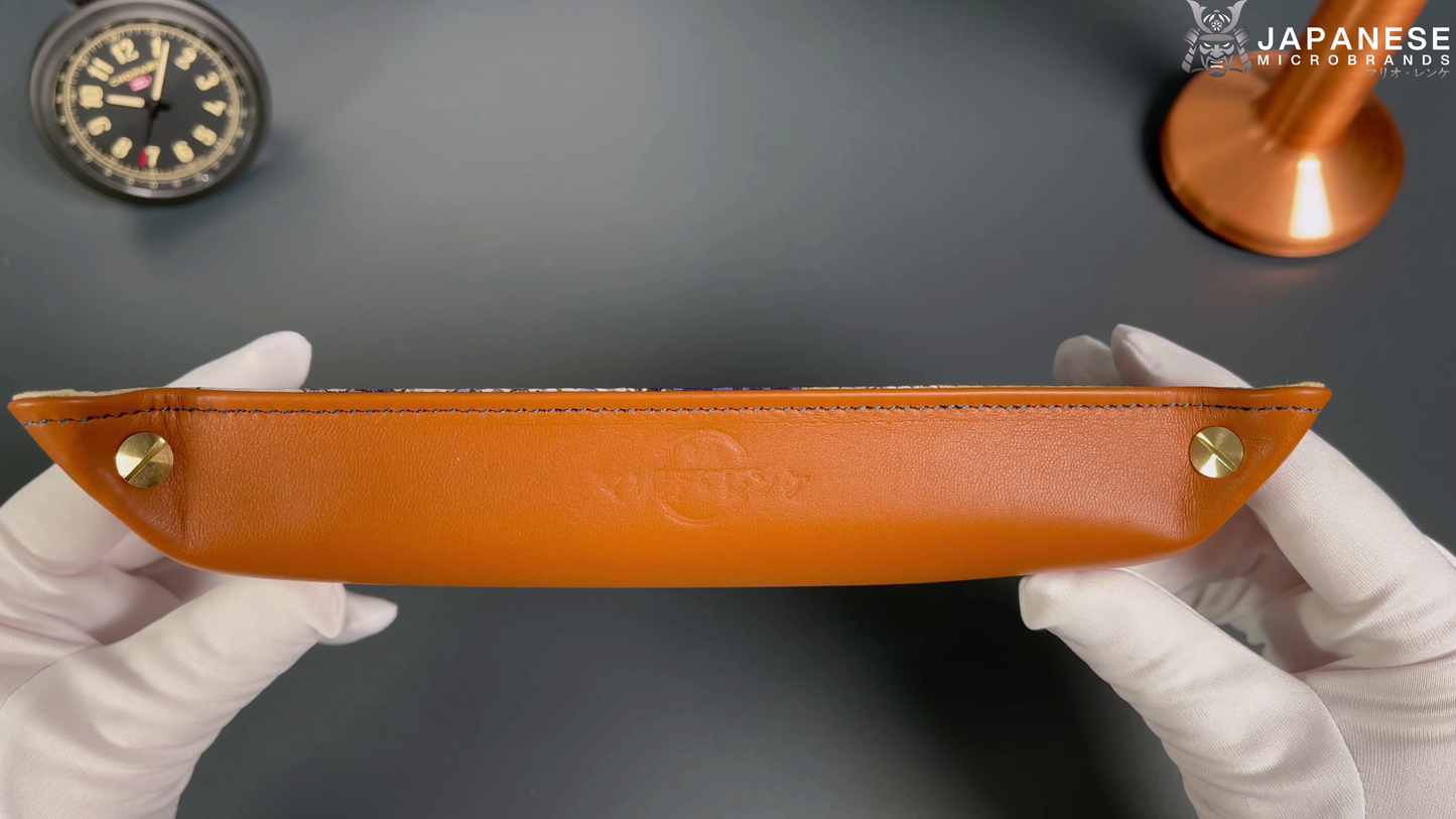 Plateau exclusif pour montres et bijoux – pièces uniques fabriquées à la main à partir de tissus de kimonos japonais originaux, modèle Japan the Wave, 24 x 12