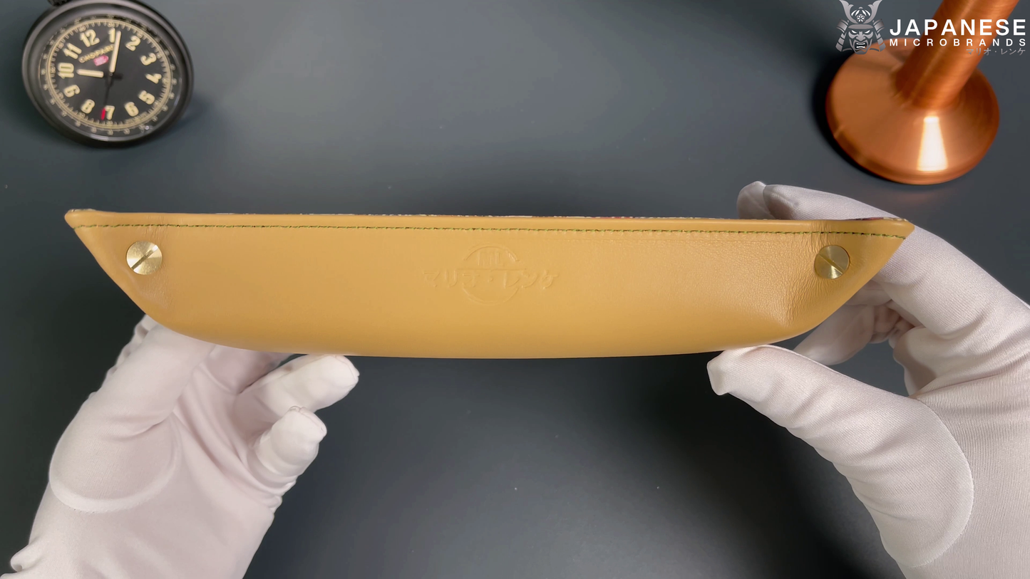 Plateau exclusif pour montres et bijoux – Pièces uniques fabriquées à la main à partir de tissus de kimono japonais originaux, motif paysage pastel 24 x 12