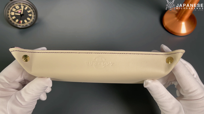 Plateau exclusif pour montres et bijoux – Pièces uniques réalisées à la main à partir de tissus de kimono japonais originaux, modèle Kois, noir et rose, 24 x 12 cm