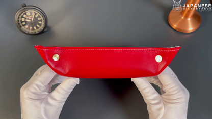 Plateau exclusif pour montres et bijoux – pièces uniques réalisées à la main à partir de tissus de kimonos japonais originaux, modèle Pont japonais et Papillon, 20 x 20 cm