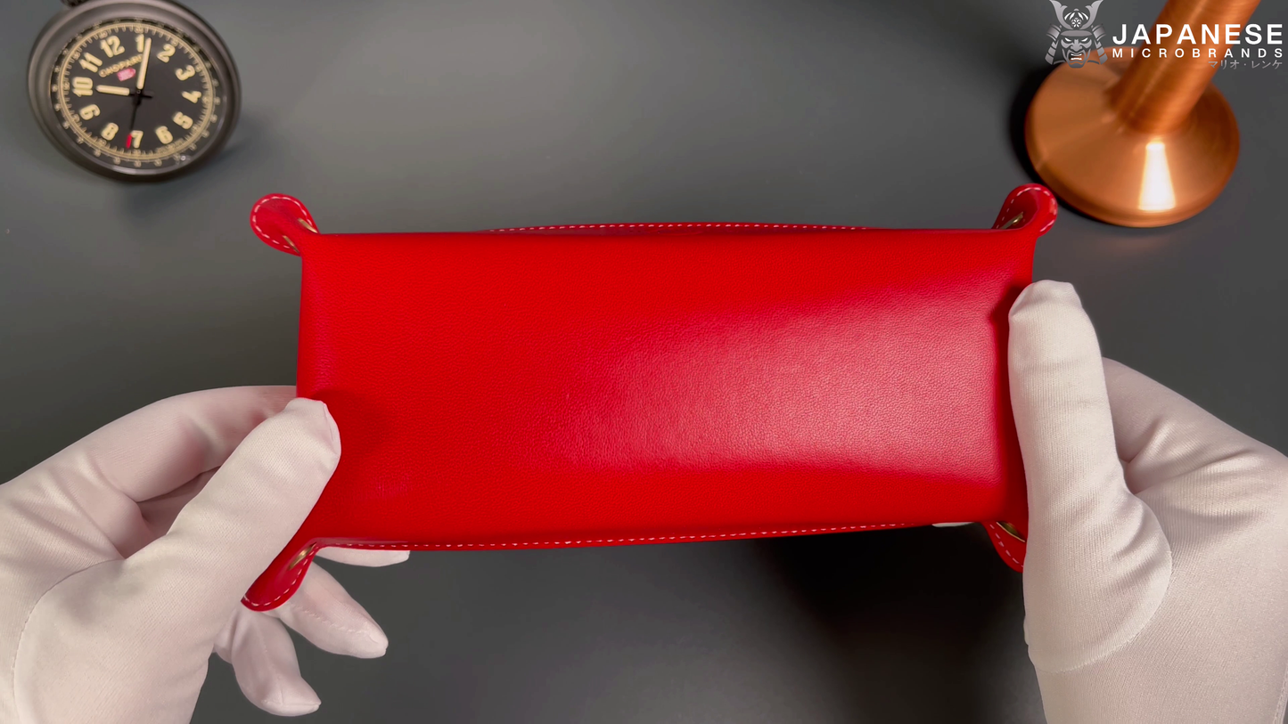 Plateau exclusif pour montres et bijoux – pièces uniques fabriquées à la main à partir de tissus de kimono japonais originaux, motif pont et papillon japonais, 24 x 12 cm