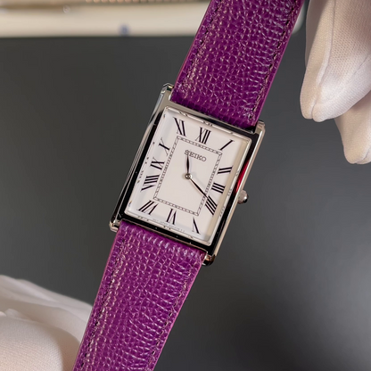 Seiko SWR103P1 – Tank Lila - Japanese Microbrands Edition