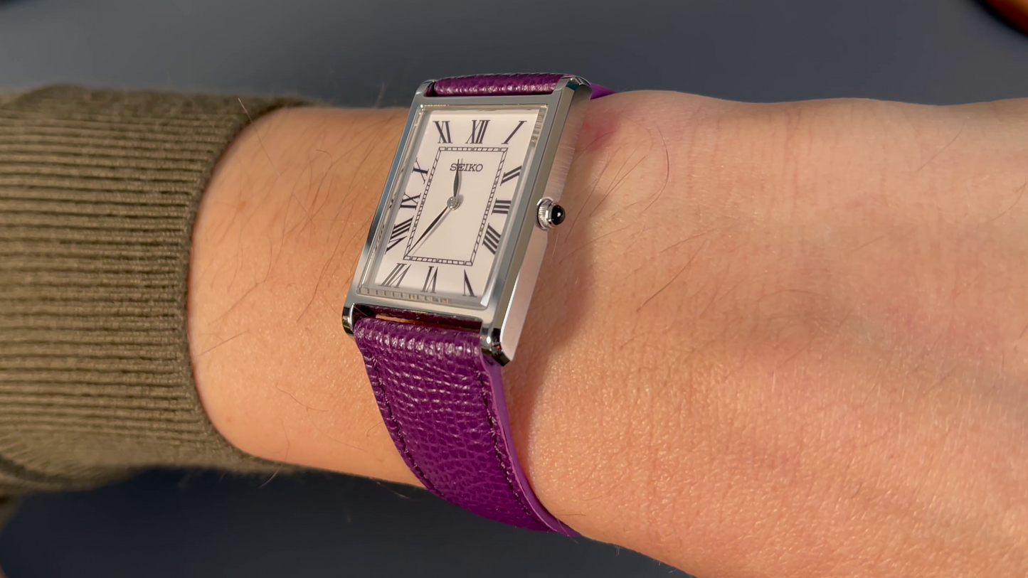 Seiko SWR103P1 – Tank Lila - Japanese Microbrands Edition