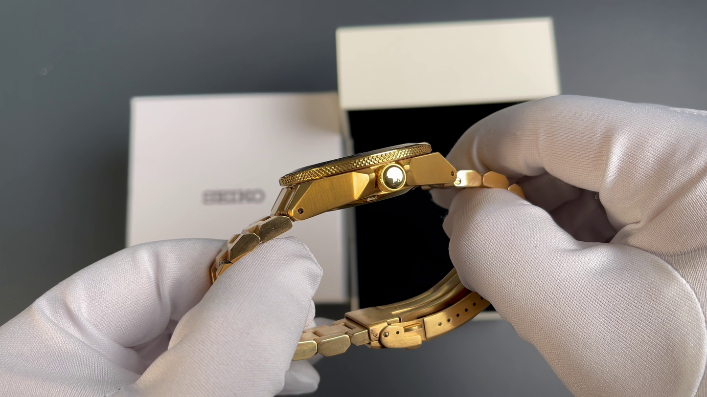 Seiko Prospex Samurai SRPB51K1 in Gold – Custom-Goldbeschichtung, Unikat mit Fullset (2017)