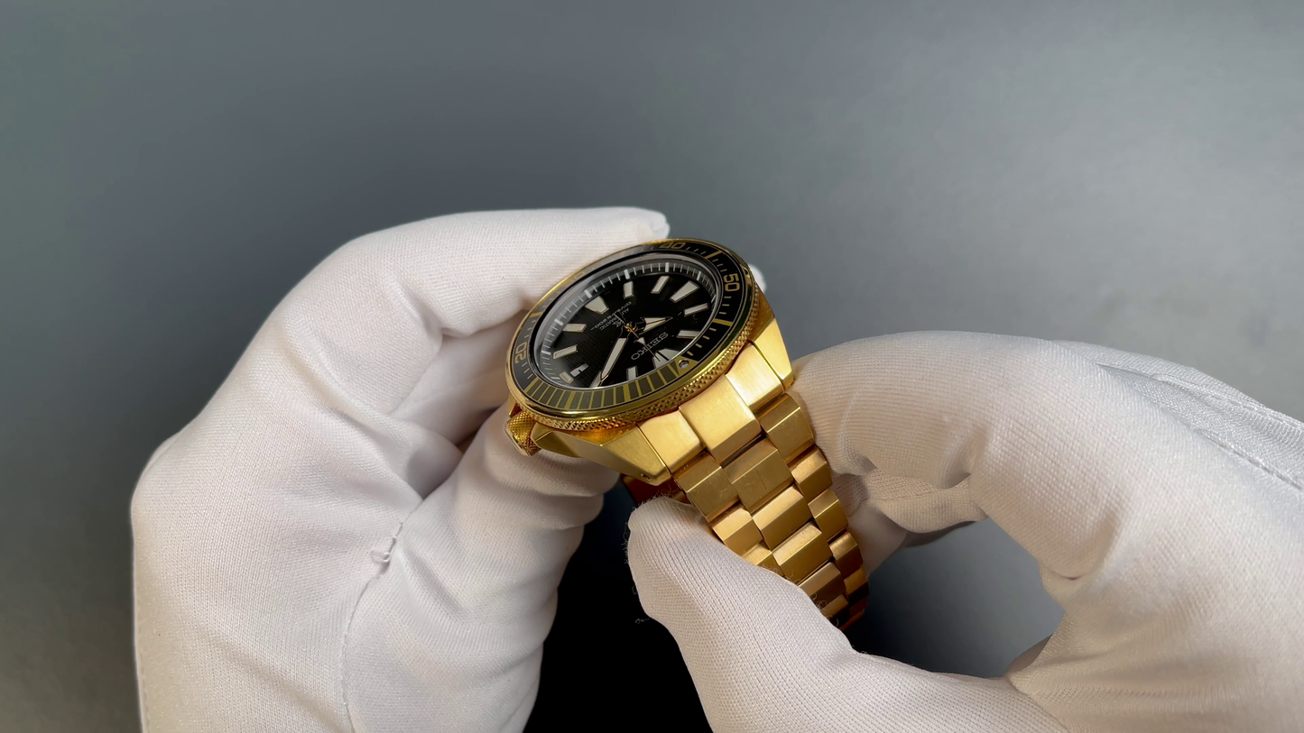 Seiko Prospex Samurai SRPB51K1 in Gold – Custom-Goldbeschichtung, Unikat mit Fullset (2017)