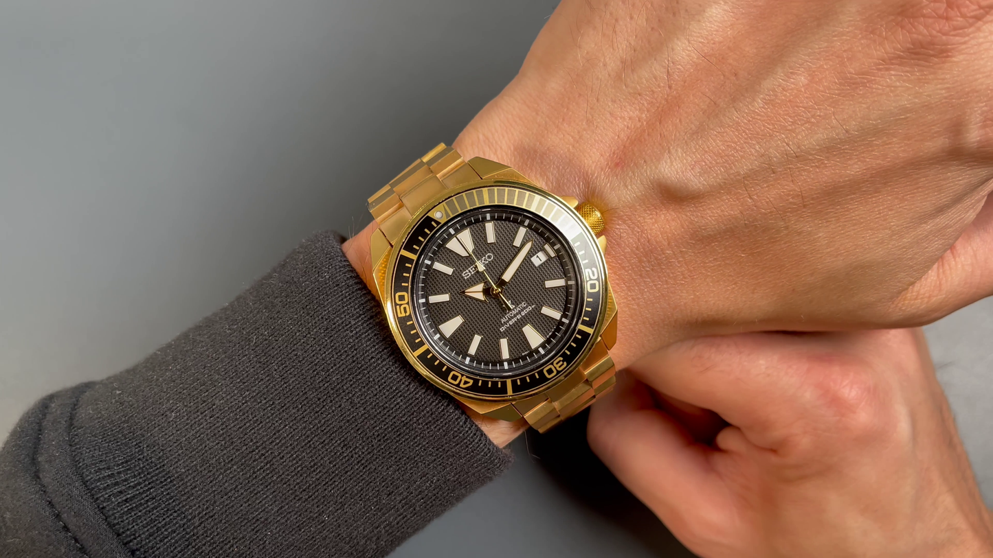 Seiko Prospex Samurai SRPB51K1 in Gold – Custom-Goldbeschichtung, Unikat mit Fullset (2017)